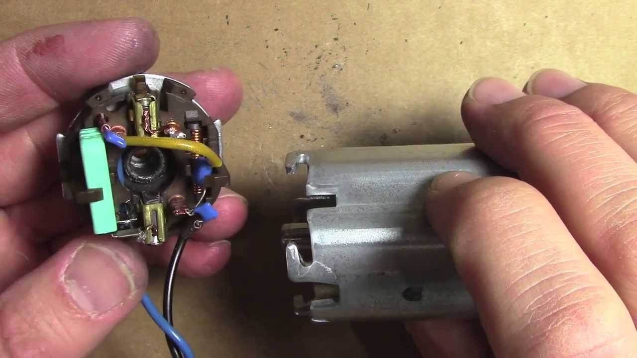 How to repair fix an electric motor - replace carbon brushes - YouTube